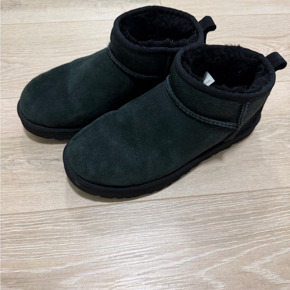 UGG Black Suede Short Ankle Boots